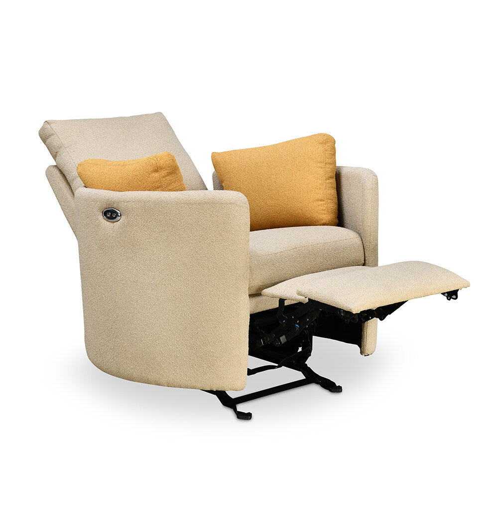 Arias by Lara Dutta Cherish 1 Seater Electric Rocker Recliner with Cushions (Sand Beige)