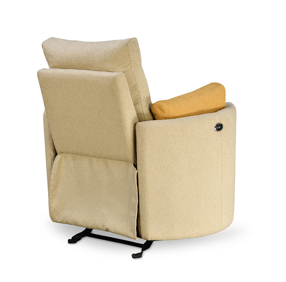 Arias by Lara Dutta Cherish 1 Seater Electric Rocker Recliner with Cushions (Sand Beige)