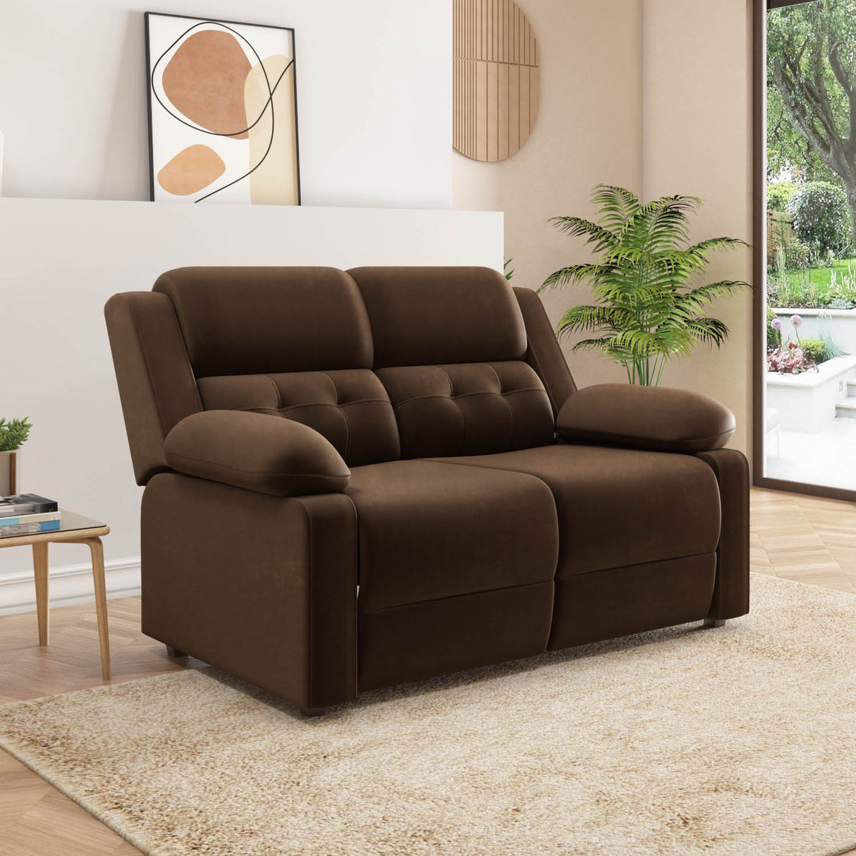 Derik 2 Seater Sofa (Brown)