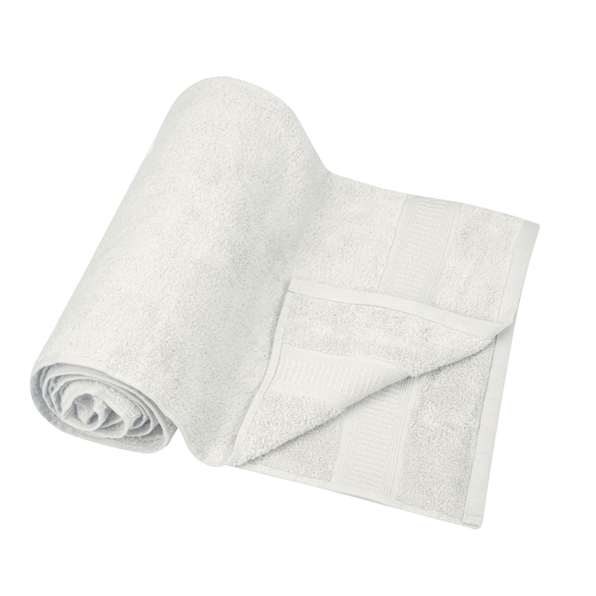 Solid 480 GSM Cotton Bath Towel (75 x 150 cm, Light Grey)