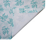 Leaf Design 7 Ft Polyester Door Curtains Set of 2 (Seagreen)