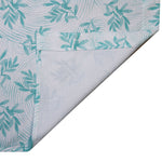 Leaf Design 7 Ft Polyester Door Curtains Set of 2 (Seagreen)