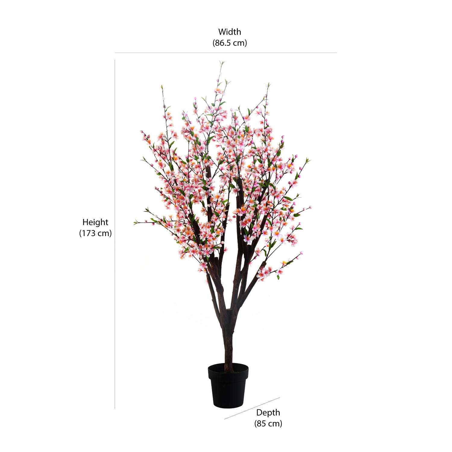 Peach Blossom Artificial Tree with Pot (Pink)