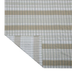 Arias by Lara Dutta Checkered CVC Satin King Bedsheet With 2 Pillow Covers (Brown)