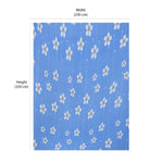 Ammara Floral Polyester Double Bedsheet with 2 Pillow Covers (Sky Blue)