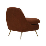 Cushy 1 Seater Fabric Chair With Cushion (Brown)