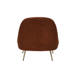 Cushy 1 Seater Fabric Chair With Cushion (Brown)