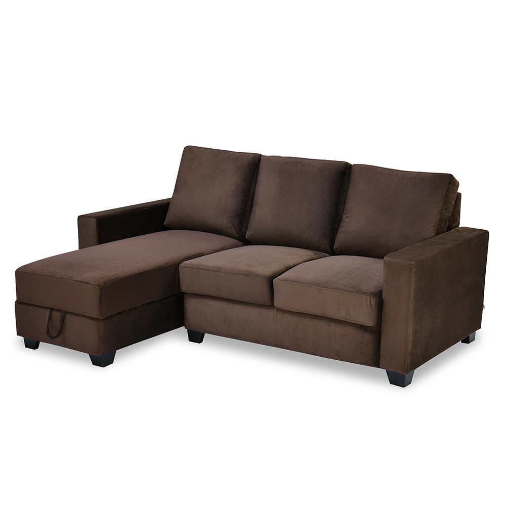 Shirley Lounger 2 Seater Sofa (Choco Brown)