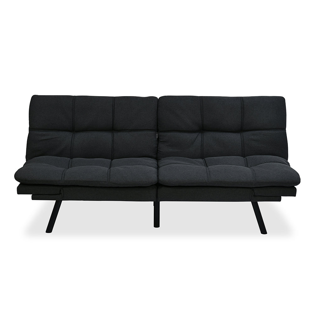 Oberon 3 Seater Futon Sofa Cum Bed (Dark Grey)