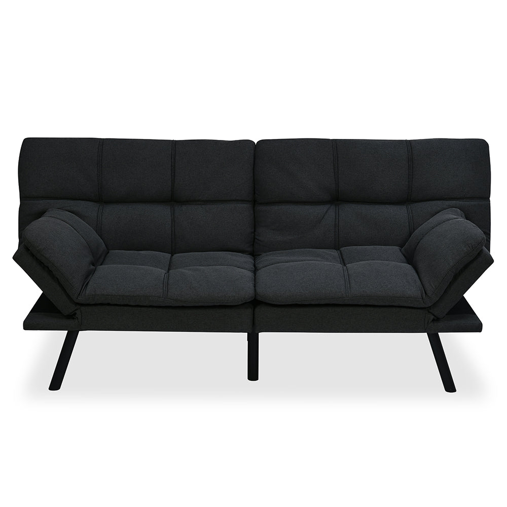 Oberon 3 Seater Futon Sofa Cum Bed (Dark Grey)