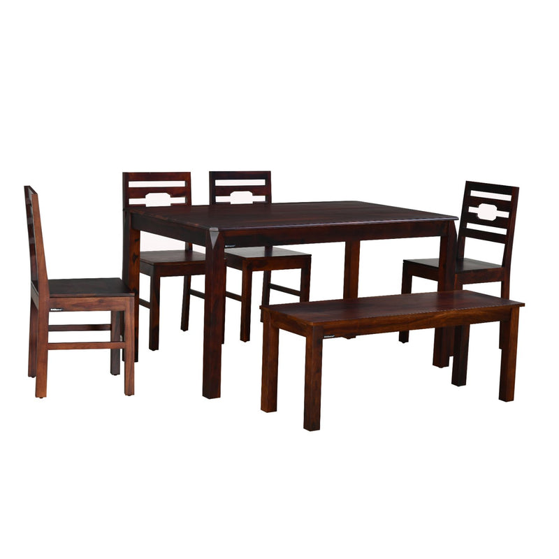 Casper 6 Seater Dining Set with Bench (Country Light)