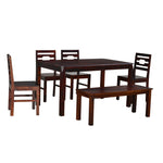 Casper 6 Seater Dining Set with Bench (Country Light)