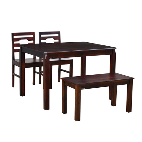 Nilkamal Casper 4 Seater Dining Set with Bench (Country Light)