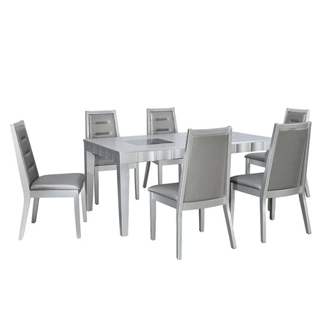 Merlin 6 Seater Dining Kit (Metallic Silver)