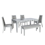 Merlin 1 + 4 + Bench Dining Kit (Metallic Silver)