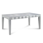 Merlin 6 Seater Dining Table (Metallic Silver)