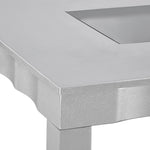 Merlin 6 Seater Dining Table (Metallic Silver)