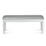 Merlin 6 Seater Dining Bench (Metallic Silver)