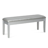 Merlin 6 Seater Dining Bench (Metallic Silver)