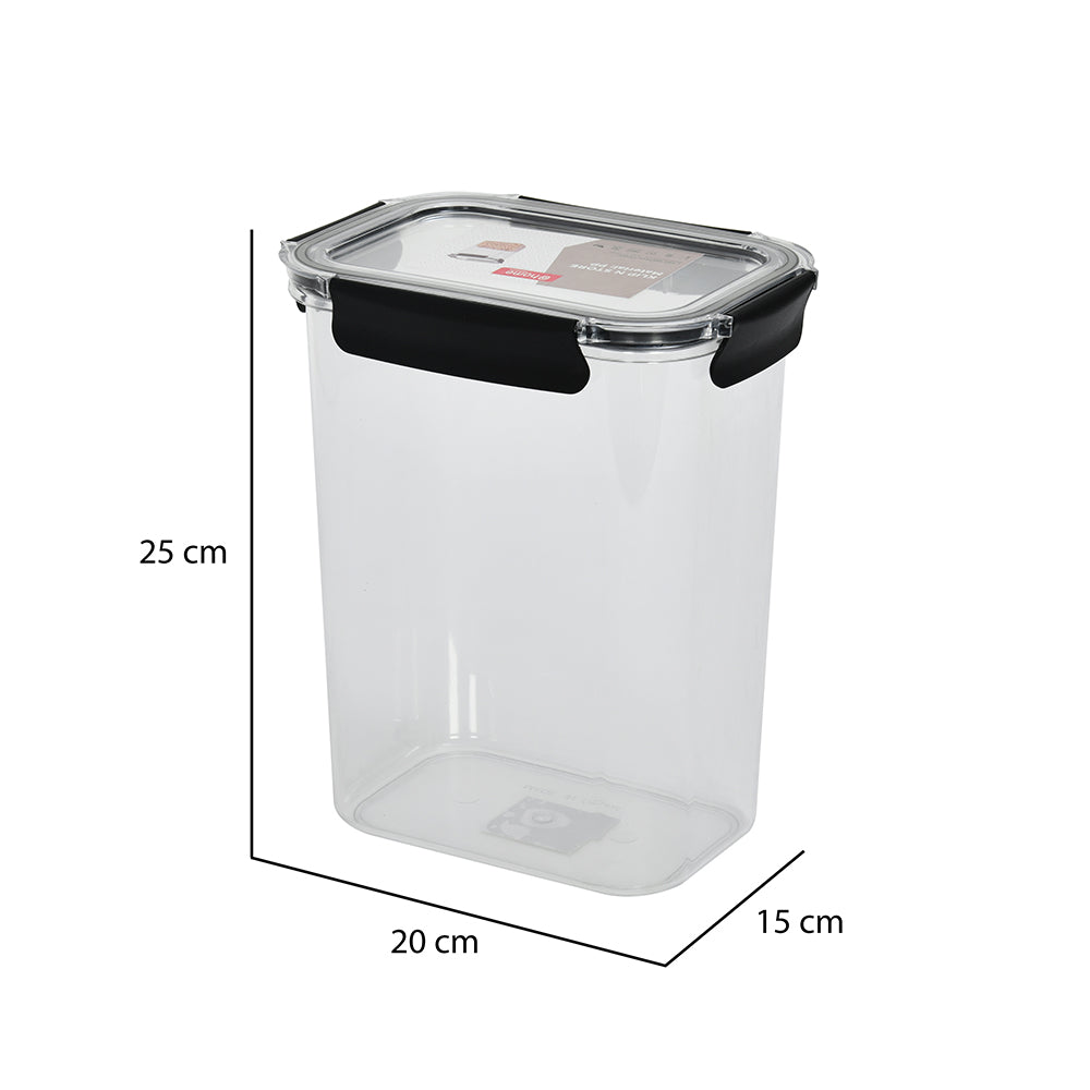 Klip N Store Rectangular 4200 ml Tall Storage Container (Black)