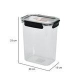 Klip N Store Rectangular 4200 ml Tall Storage Container (Black)