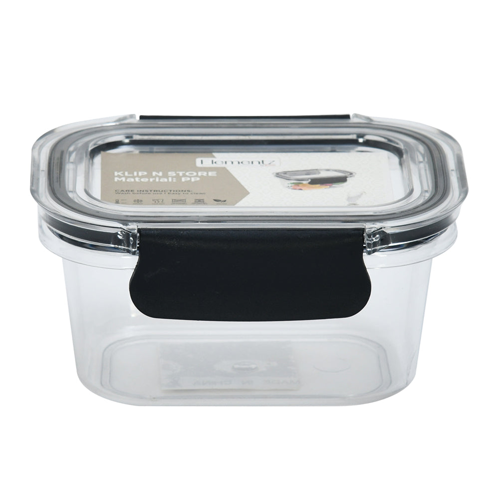 Klip N Store Rectangular 450 ml Storage Container (Black)