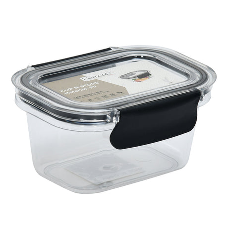 Klip N Store Rectangular 450 ml Storage Container (Black)