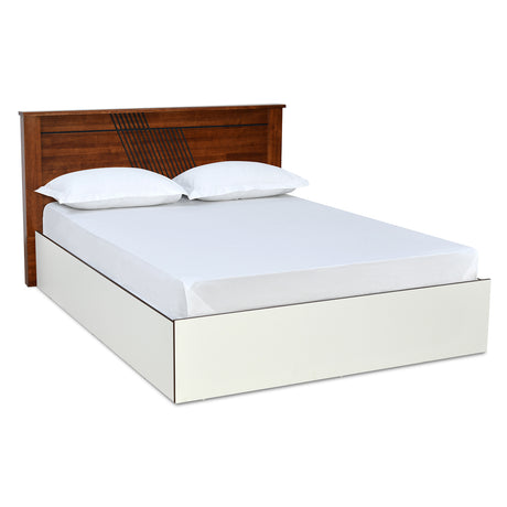 Electra Max Solid wood Bed with Box Storage (White)