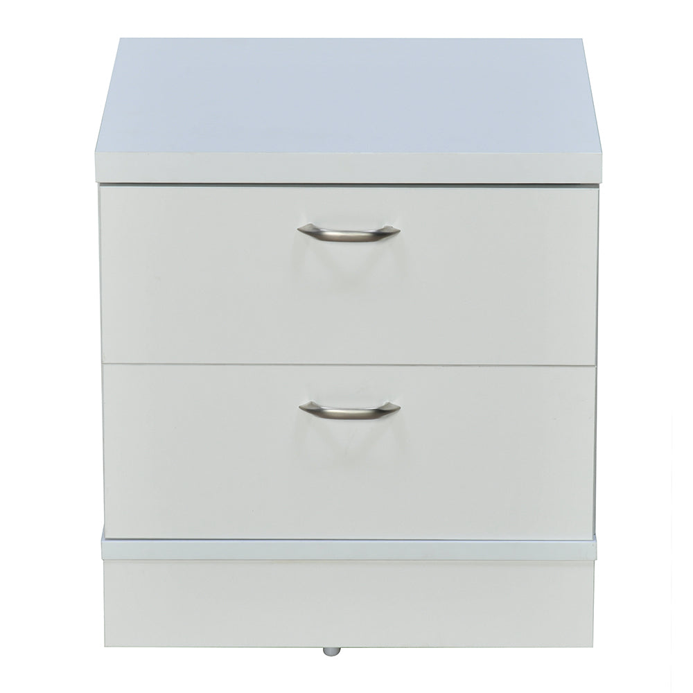 Prime Engineered Wood Nightstand (Frosty White)