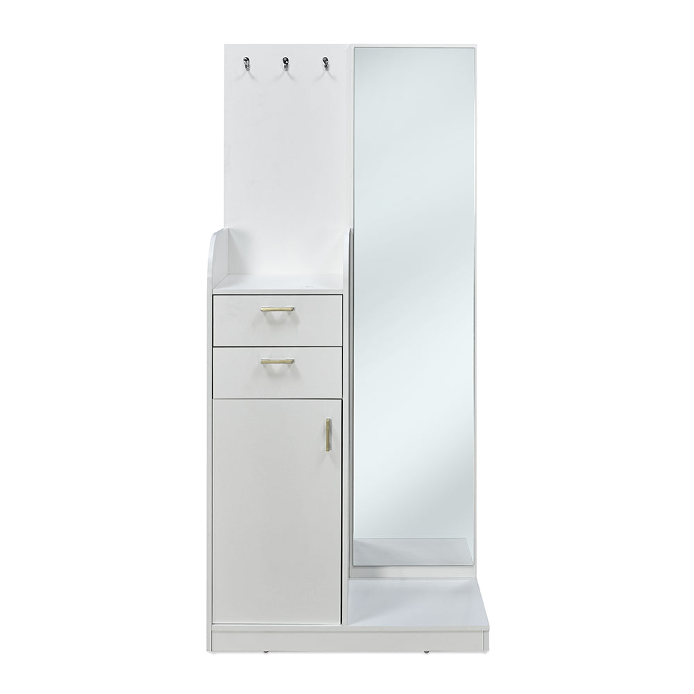 Max Engineered Wood Dresser with Mirror (Frosty White)