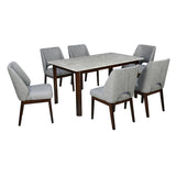 Lindsey 6 Seater Dining Kit (Marble Beige)