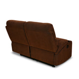 Matt 2 Seater Recliner Sofa with Cup Holder (Cocoa)