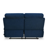 Matt 2 Seater Recliner Sofa with Cup Holder (Blue)