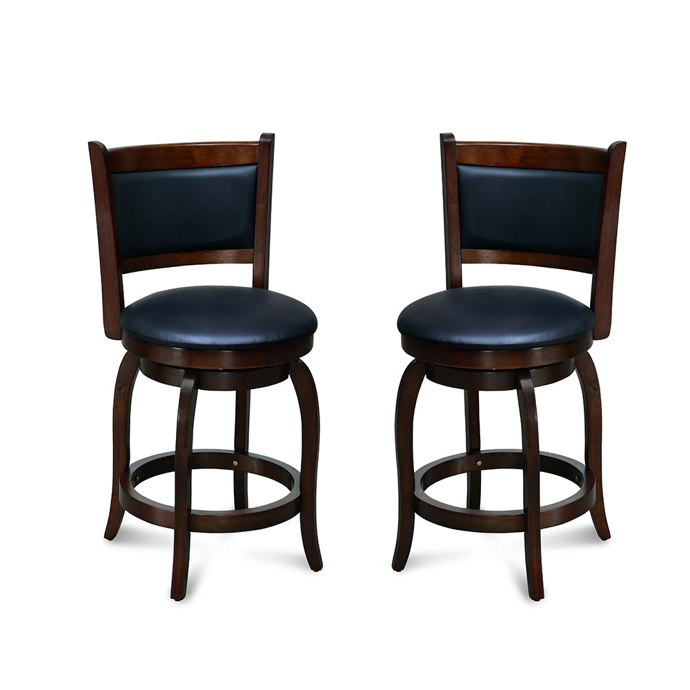 Theon Counter Height Dining Chair Set of 2 (Dark Expresso)