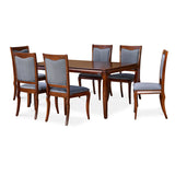 Steak 6 Seater Dining Set (Brown)