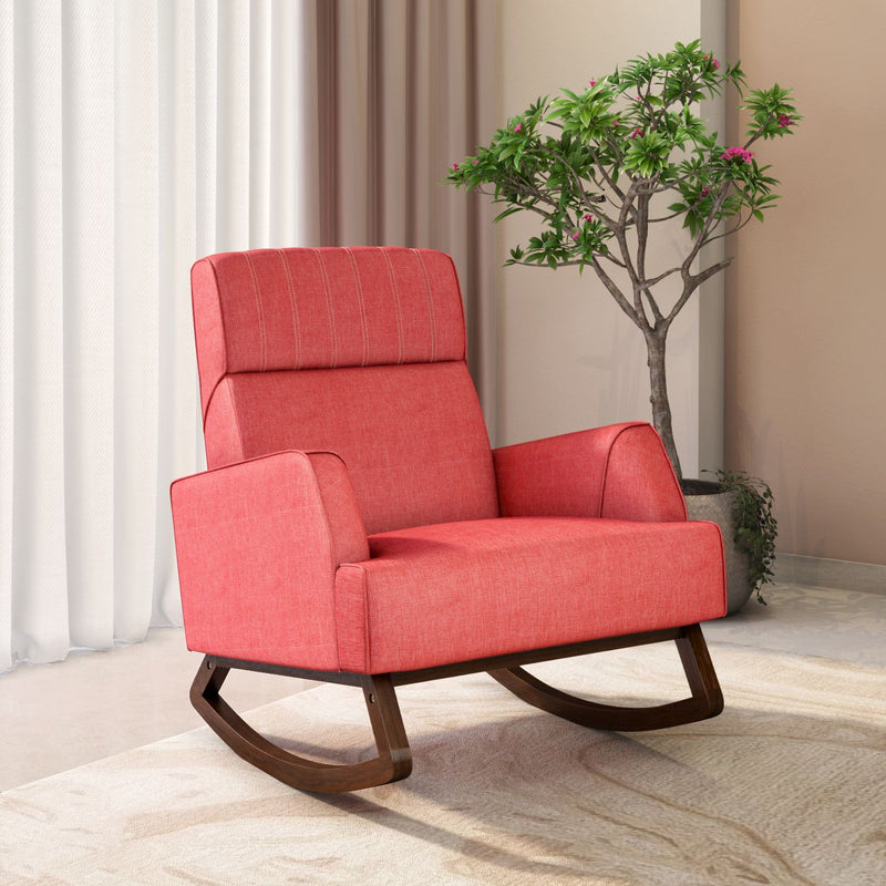 Ezio Rocking Arm Chair (Peach)