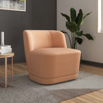 Fender 1 Seater Swivel Base Fabric Chair (Beige)