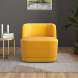 Fender 1 Seater Swivel Base Fabric Chair (Mustard)