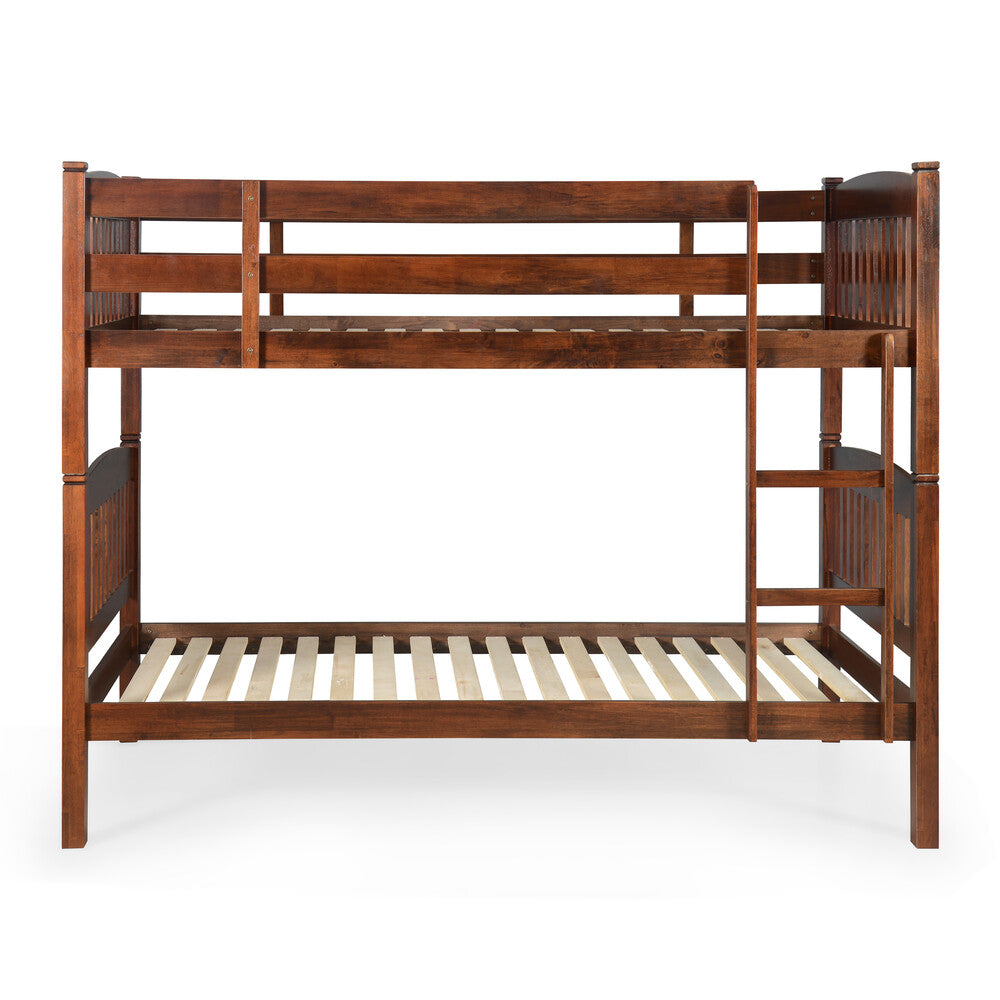 Dom Solid Wood Bunk Bed (Cappuccino)