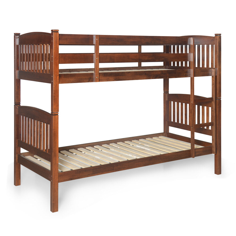 Dom Solid Wood Bunk Bed (Cappuccino)