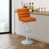 Jill Adjustable Height Swivel Bar Stool (Rust)