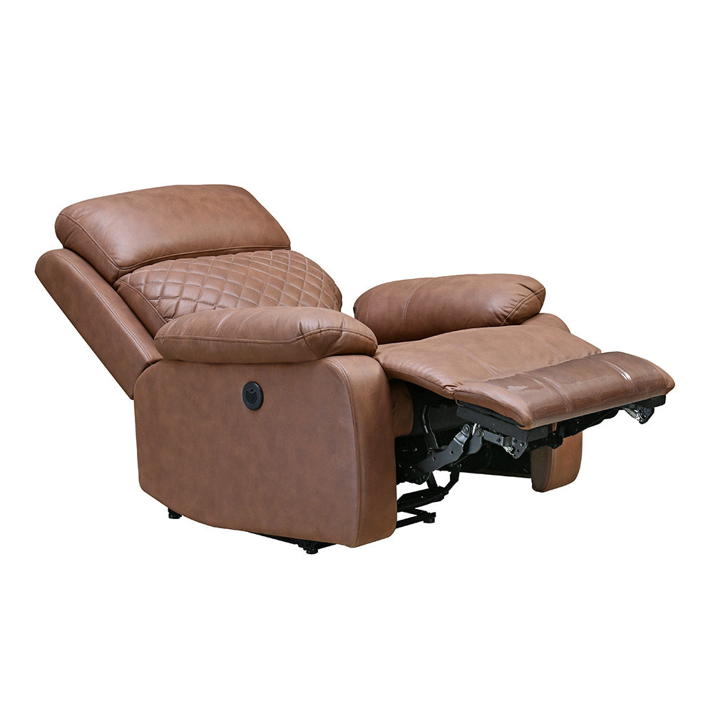 Nashville 1 Seater Electric Sofa Recliner (Brown)