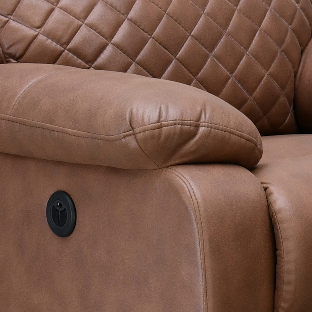 Nashville 1 Seater Electric Sofa Recliner (Brown)