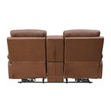 Nashville 2 Seater Console Sofa Recliner (Brown)