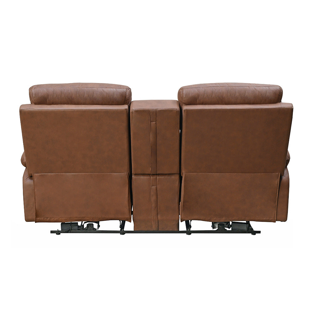 Nashville 2 Seater Console Sofa Recliner (Brown)