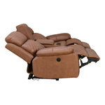 Nashville 2 Seater Console Sofa Recliner (Brown)