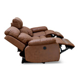 Nashville 3 Seater Electric Sofa Recliner (Brown)