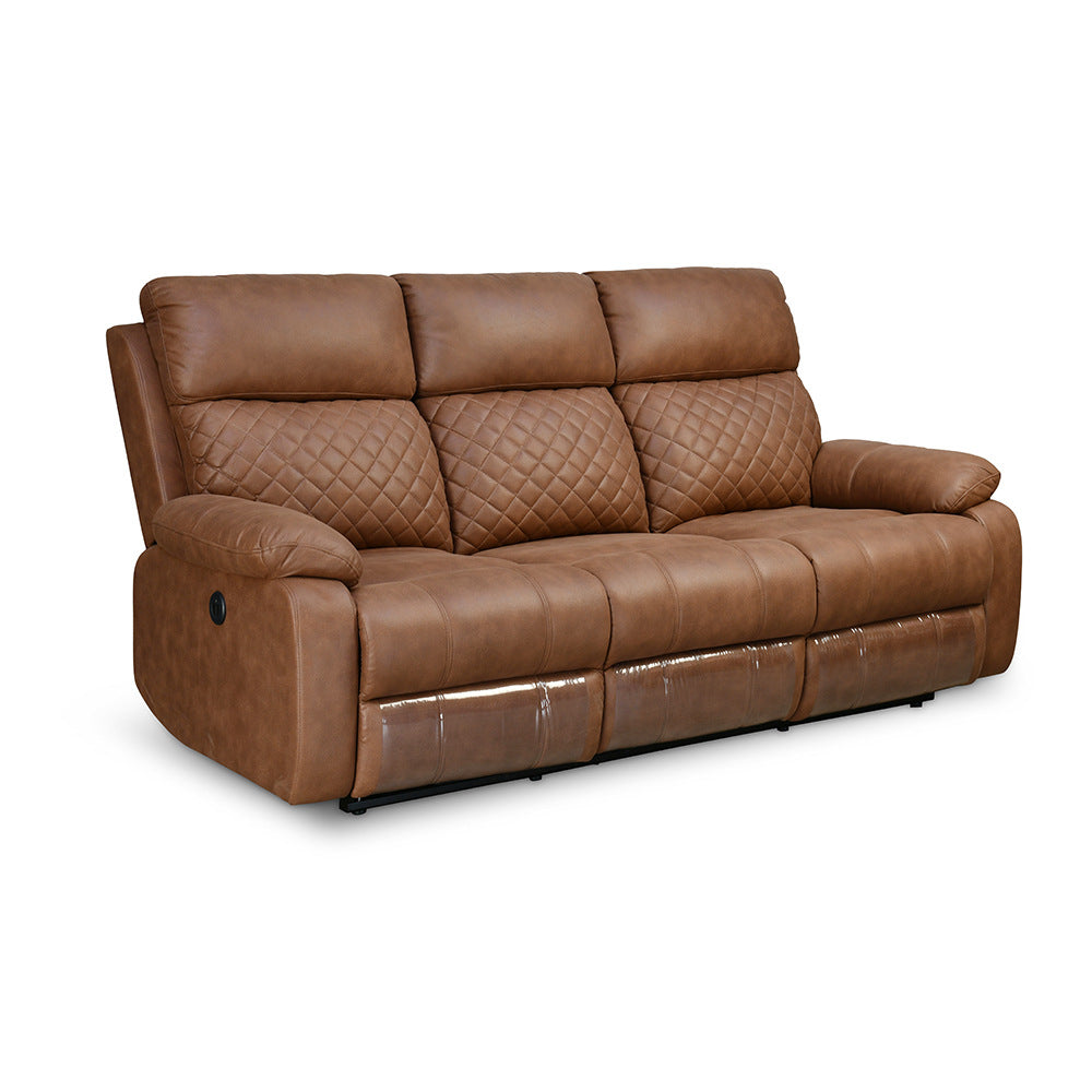 Nashville 3 Seater Electric Sofa Recliner (Brown)