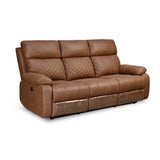 Nashville 3 Seater Electric Sofa Recliner (Brown)