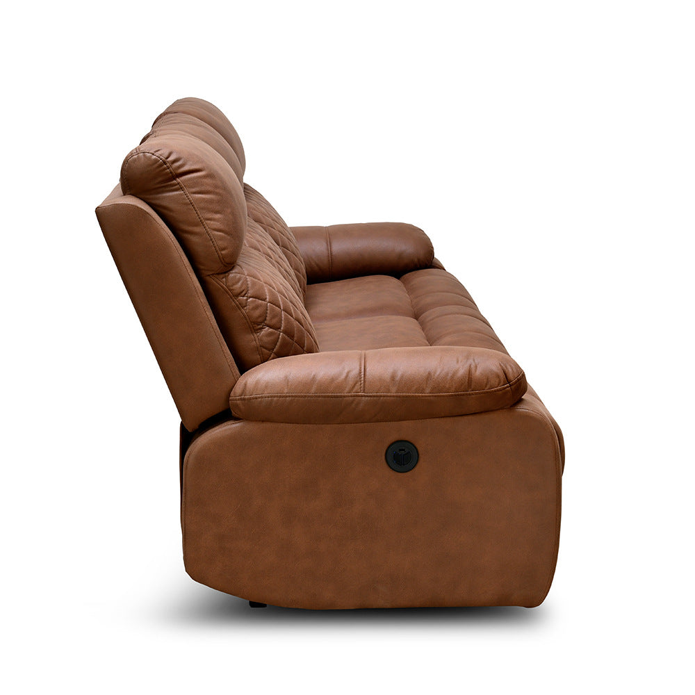 Nashville 3 Seater Electric Sofa Recliner (Brown)